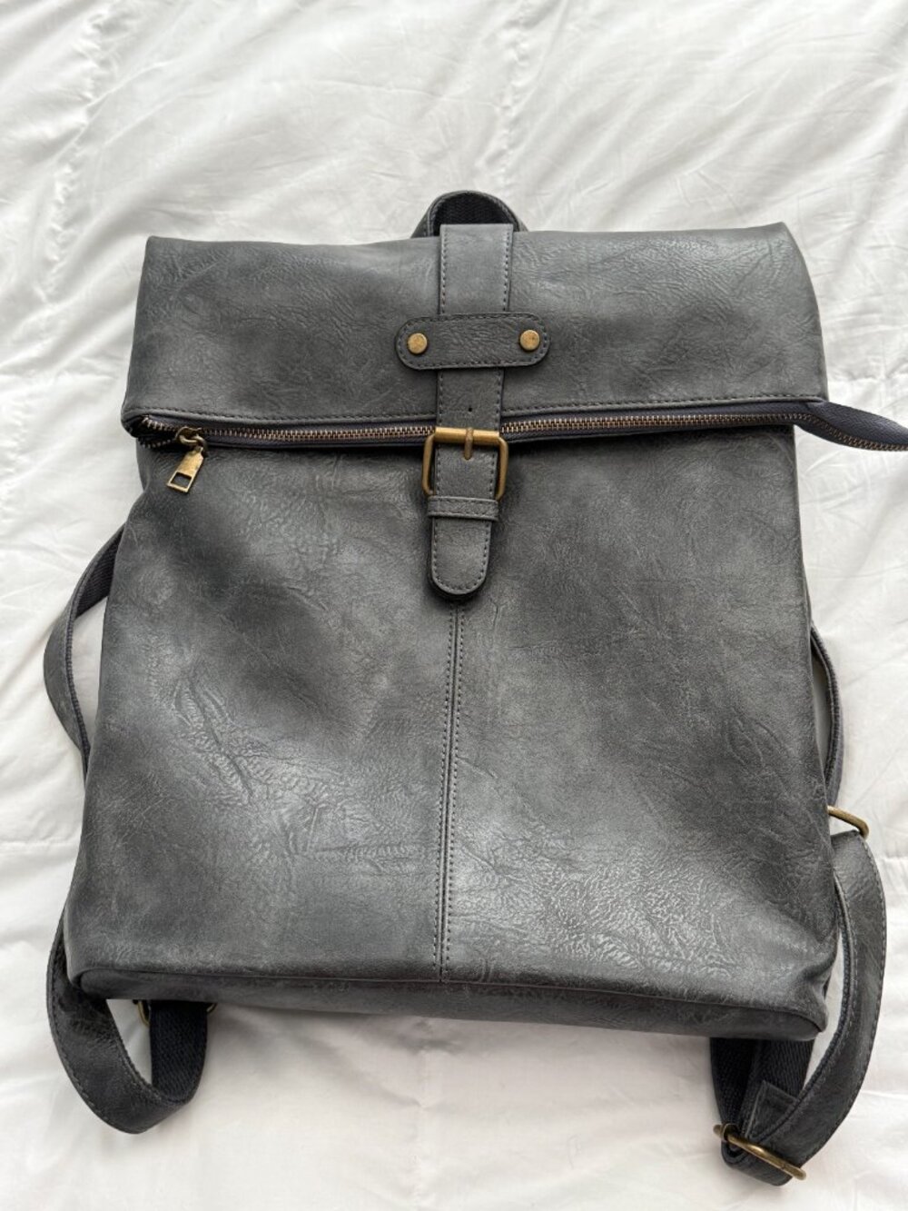 Gray Convertible/roll-top Backpack